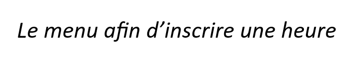 texte menu heure